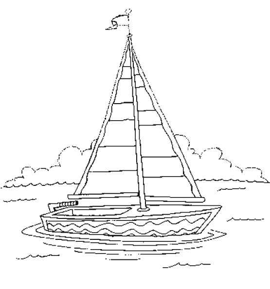 Boat coloring pages