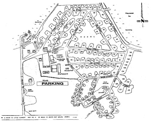 Campground sitemap