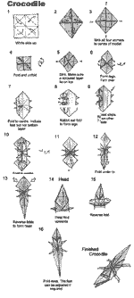 Crocodile origami